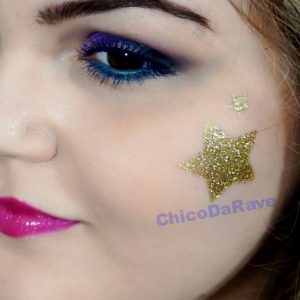 kit glitter cremoso holográfico 5 cores - Exemplo de aplicação