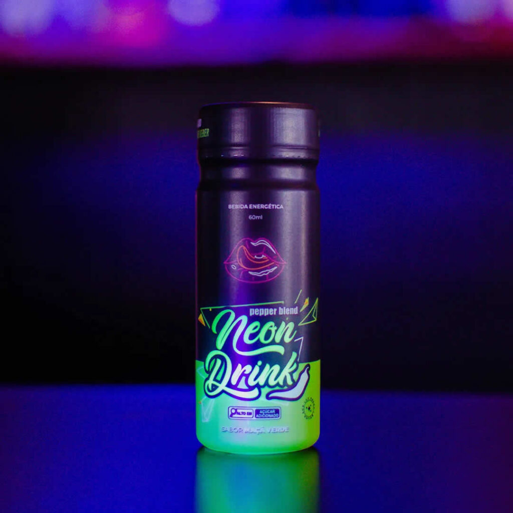 Energético Fluorescente Neon Drink Maçã Verde Pepper Blend 60ml Chico Da Rave 5711