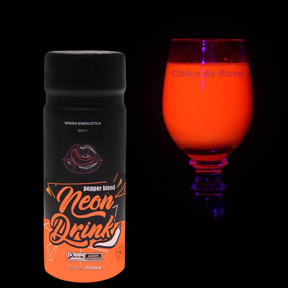 Energético Fluorescente Neon Drink Pitaya Pepper Blend 60ml Chico Da Rave 2900