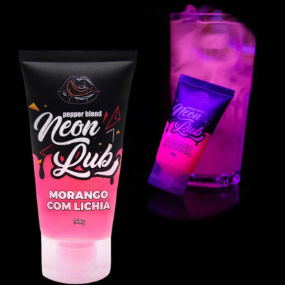 Neon Lub morango com lichia