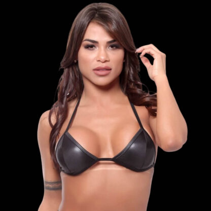 Top biquini cirré preto